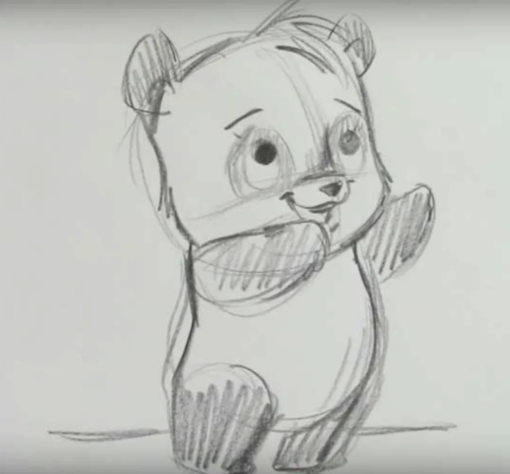 how to draw a cartoon panda