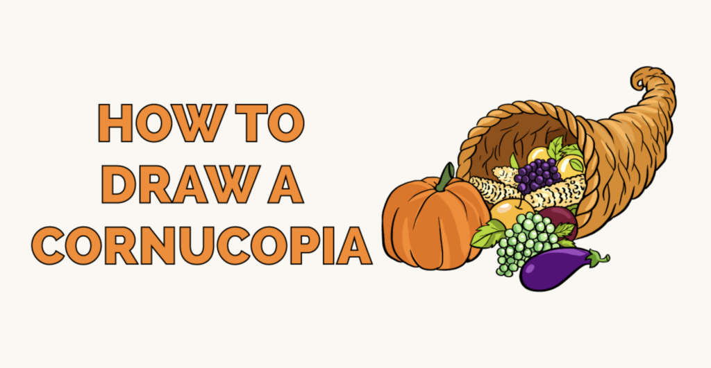 how to draw a cornucopia