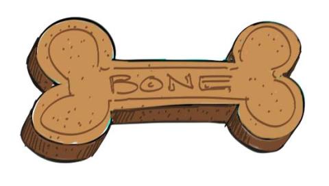 how to draw a dog bone