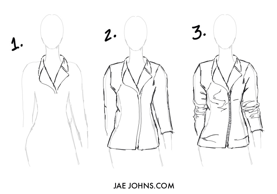 how to draw a jacket
