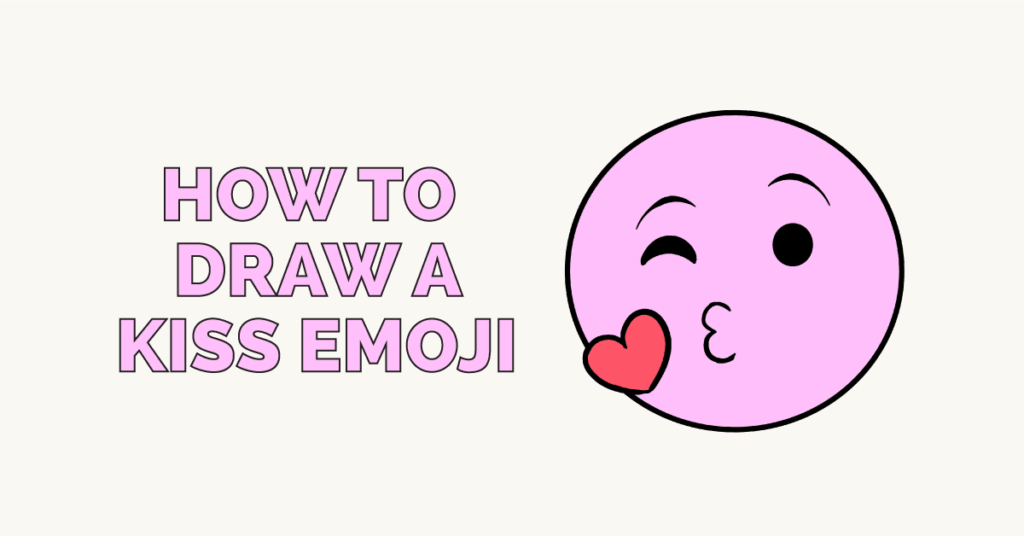 how to draw a kiss emoji