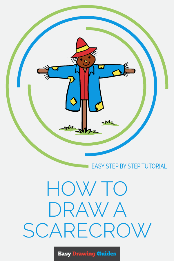 how to draw a scarecrow