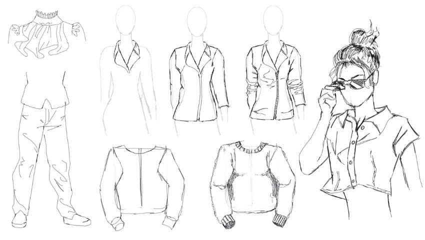 how to draw baggy sleeves