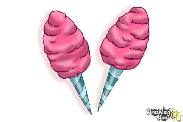 how to draw cotton candy