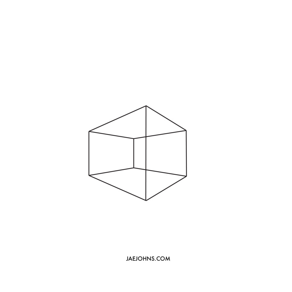 how to draw cube in two point perspective step 5