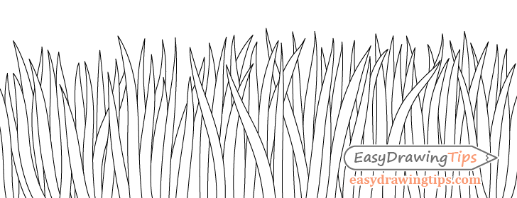 how to draw grass