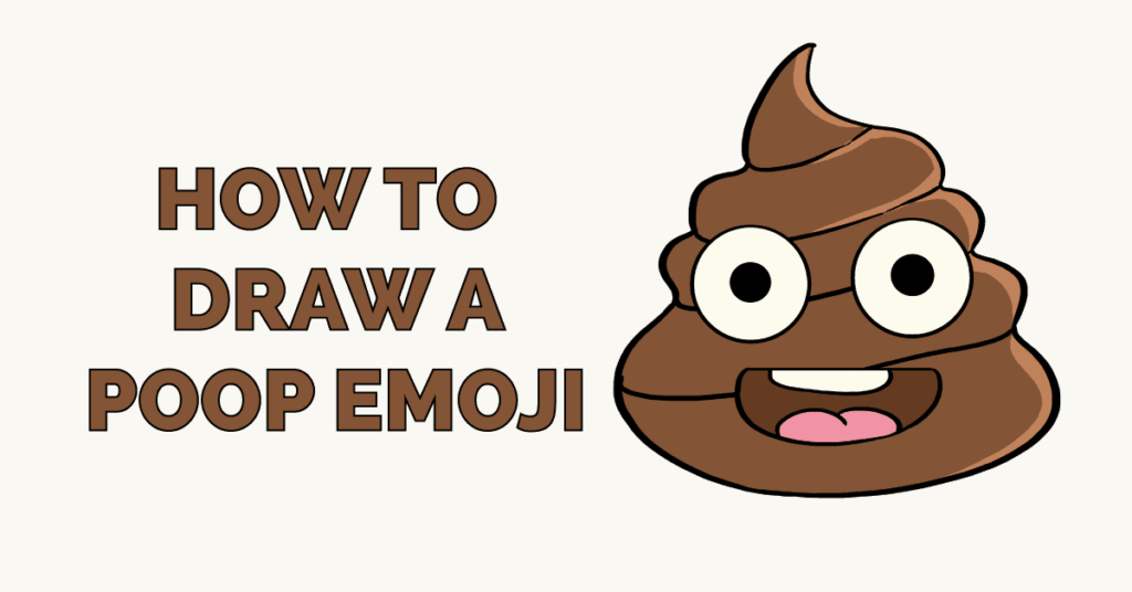 how to draw poop emoji
