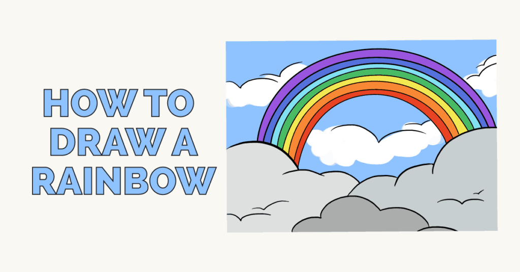 how to draw rainbow