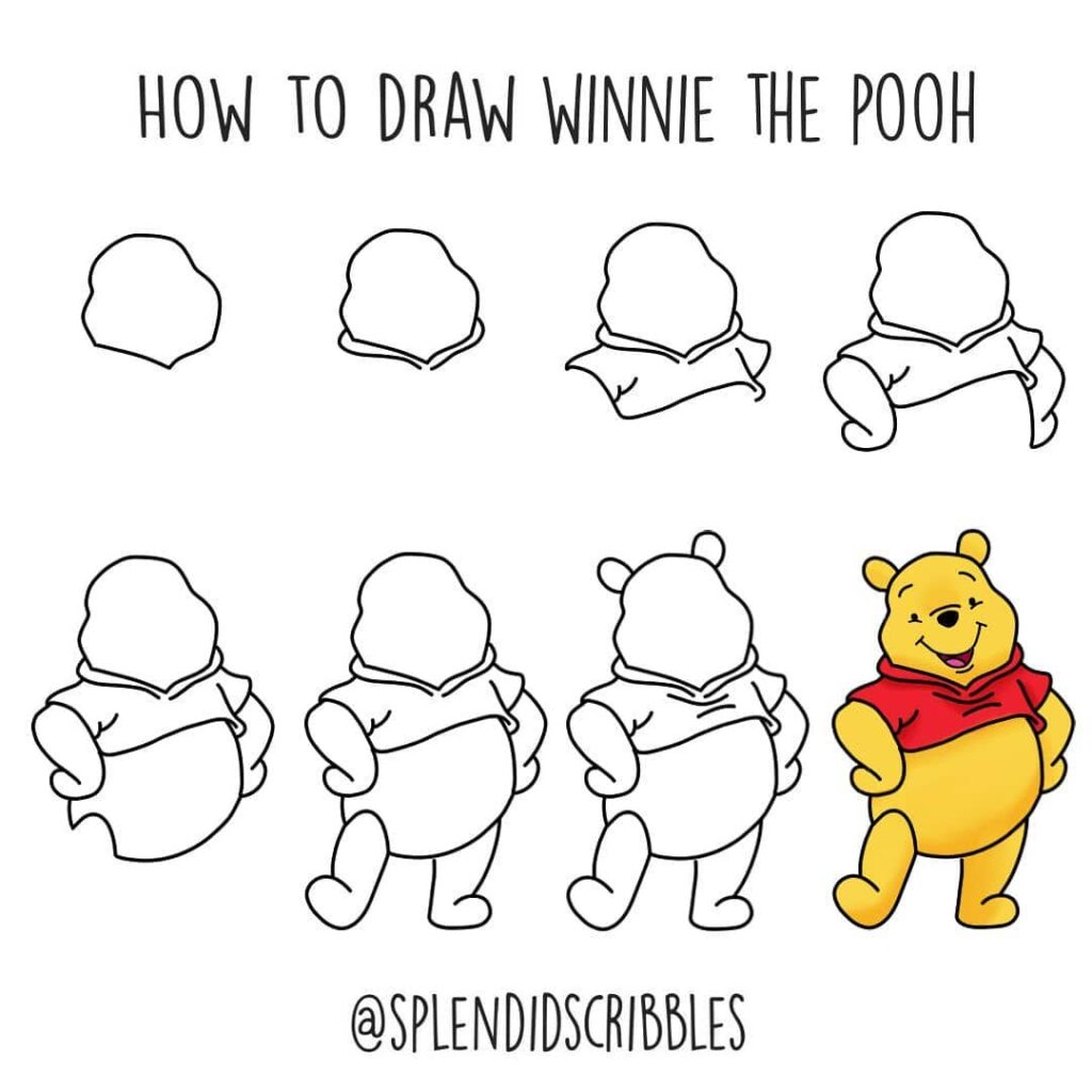 how to draw winnie the pooh