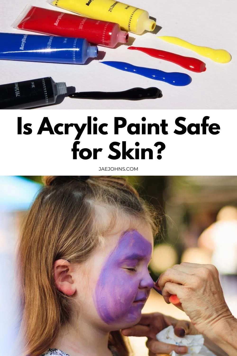is acrylic paint safe for skin