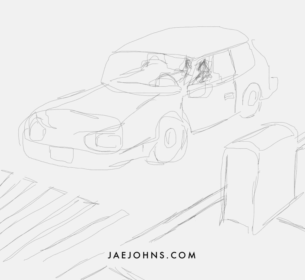 bad drawing of car