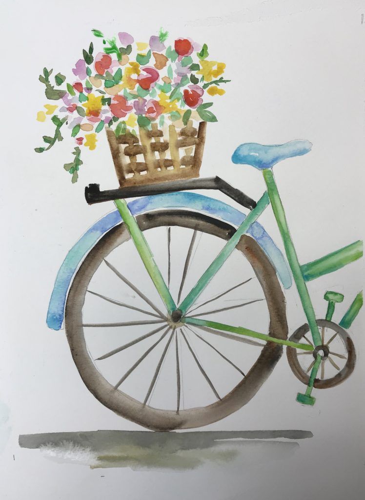 bicycle with flowers