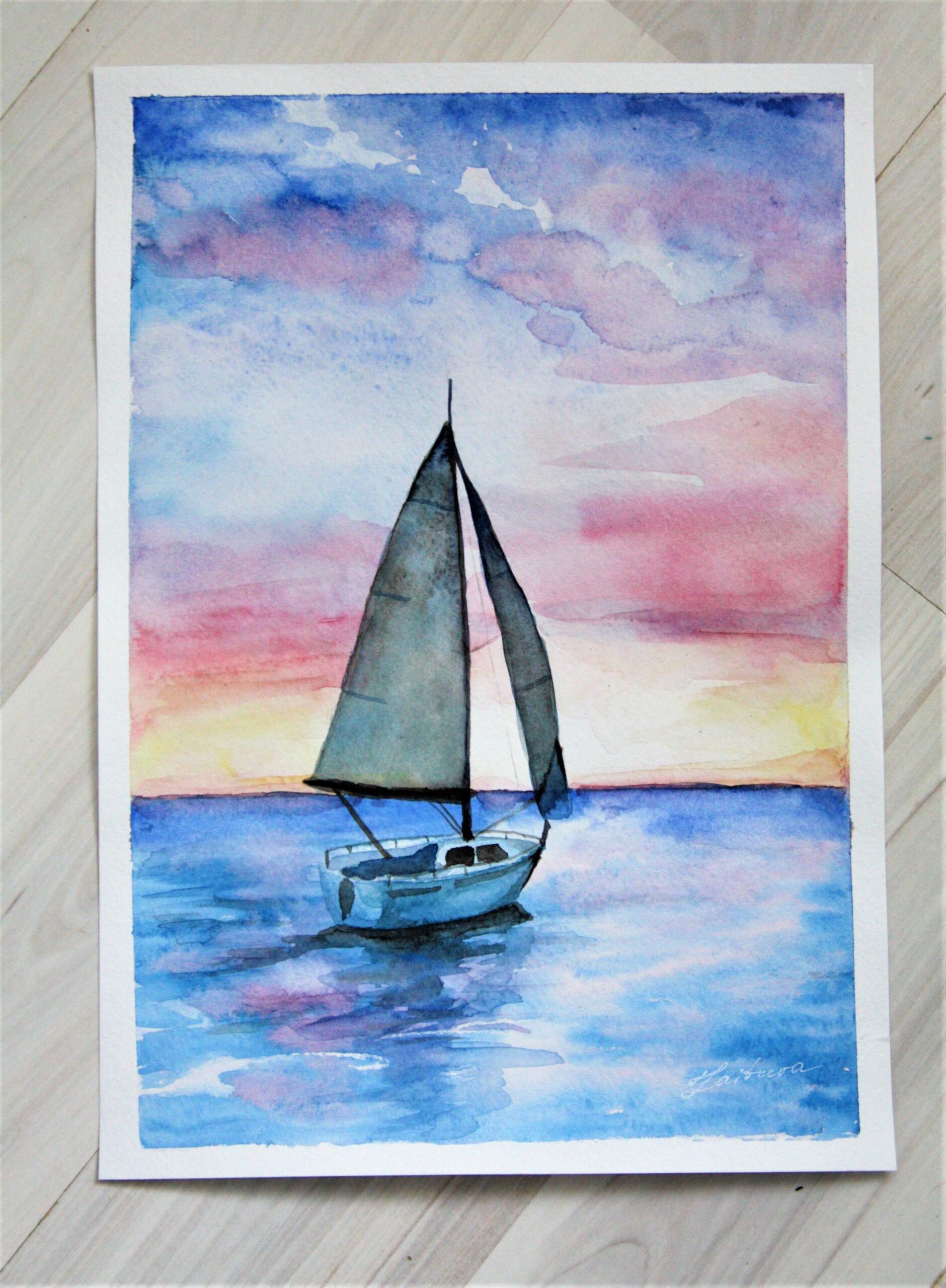 boat painting