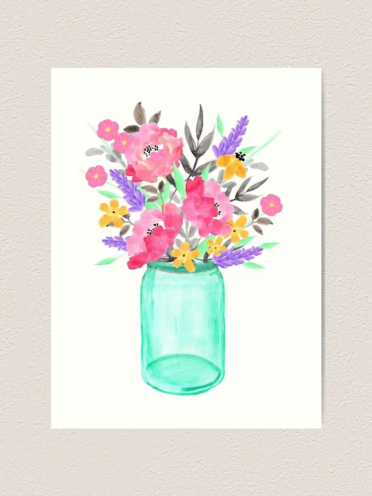 flowers in jar