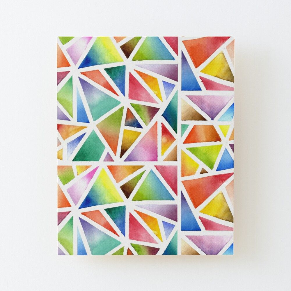 geometric watercolor painting