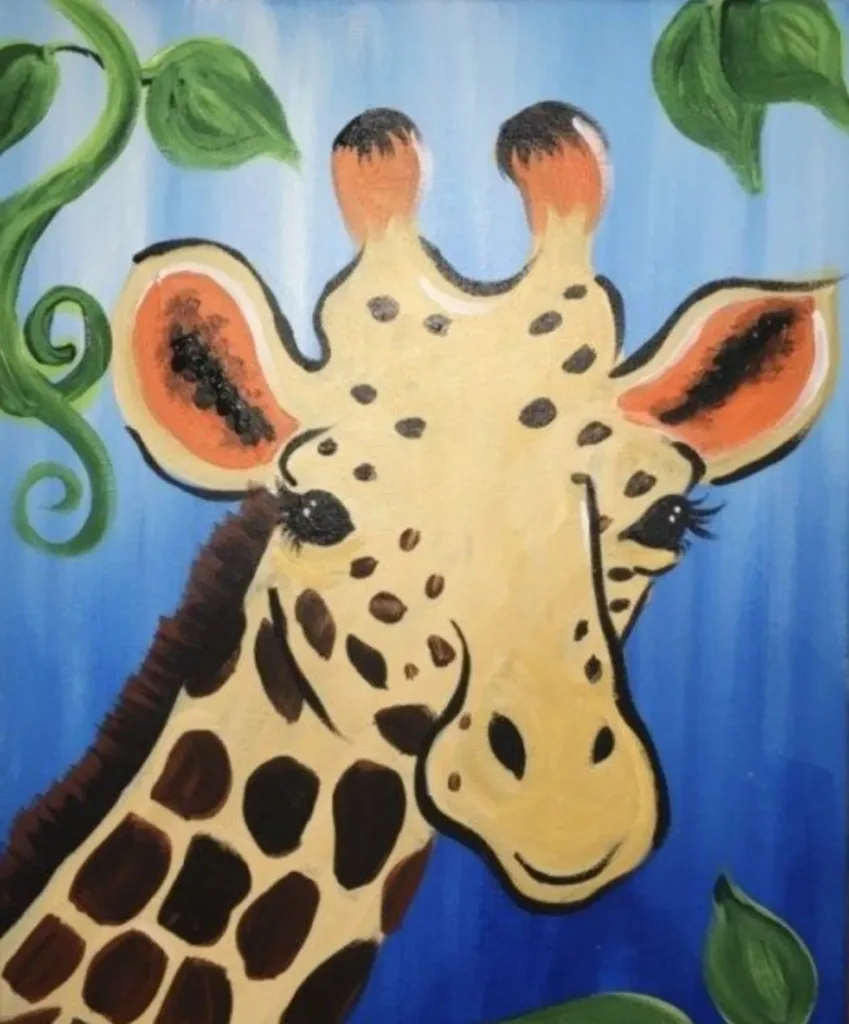 giraffe painting