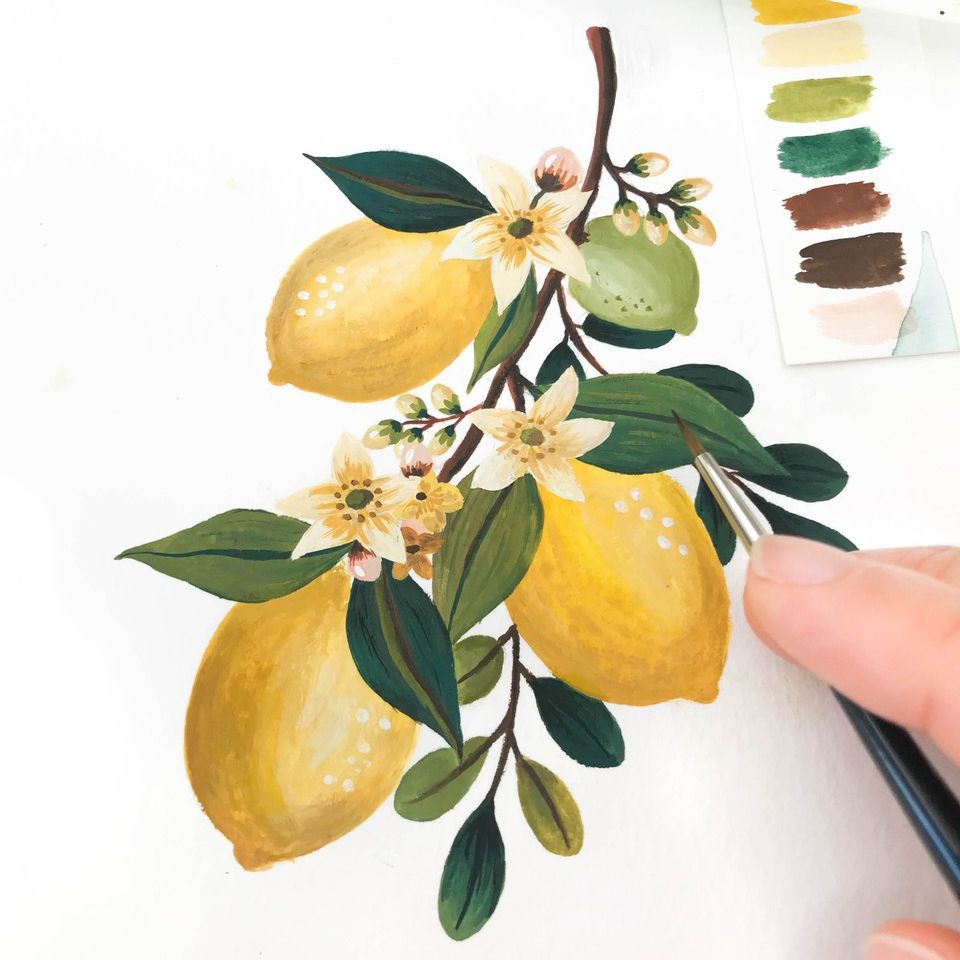 lemon painting