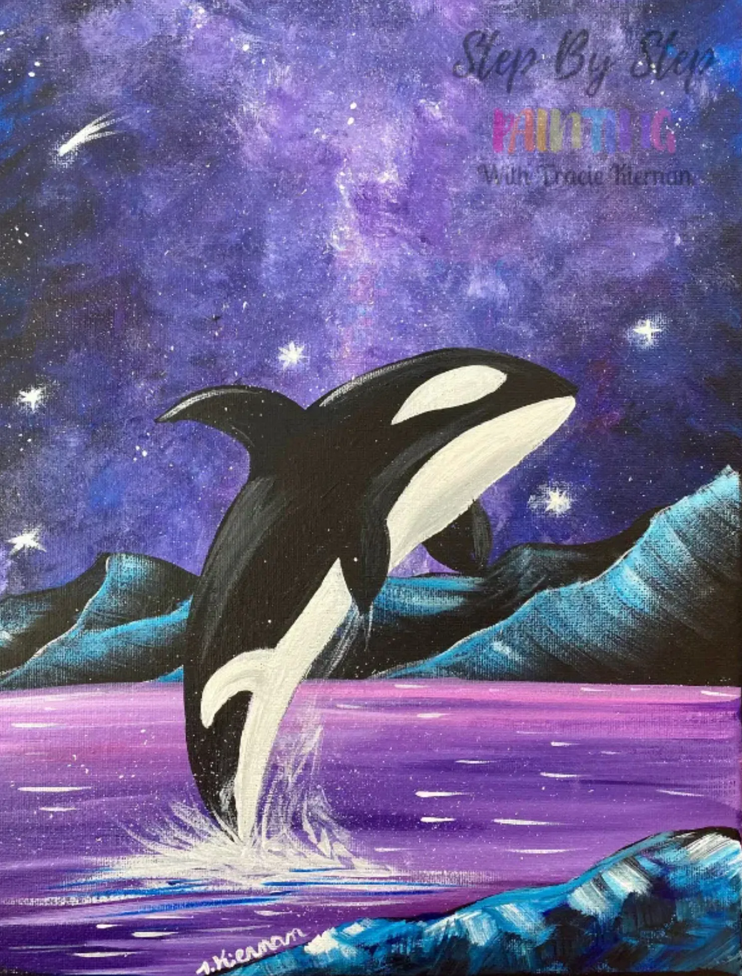 orca whale painting