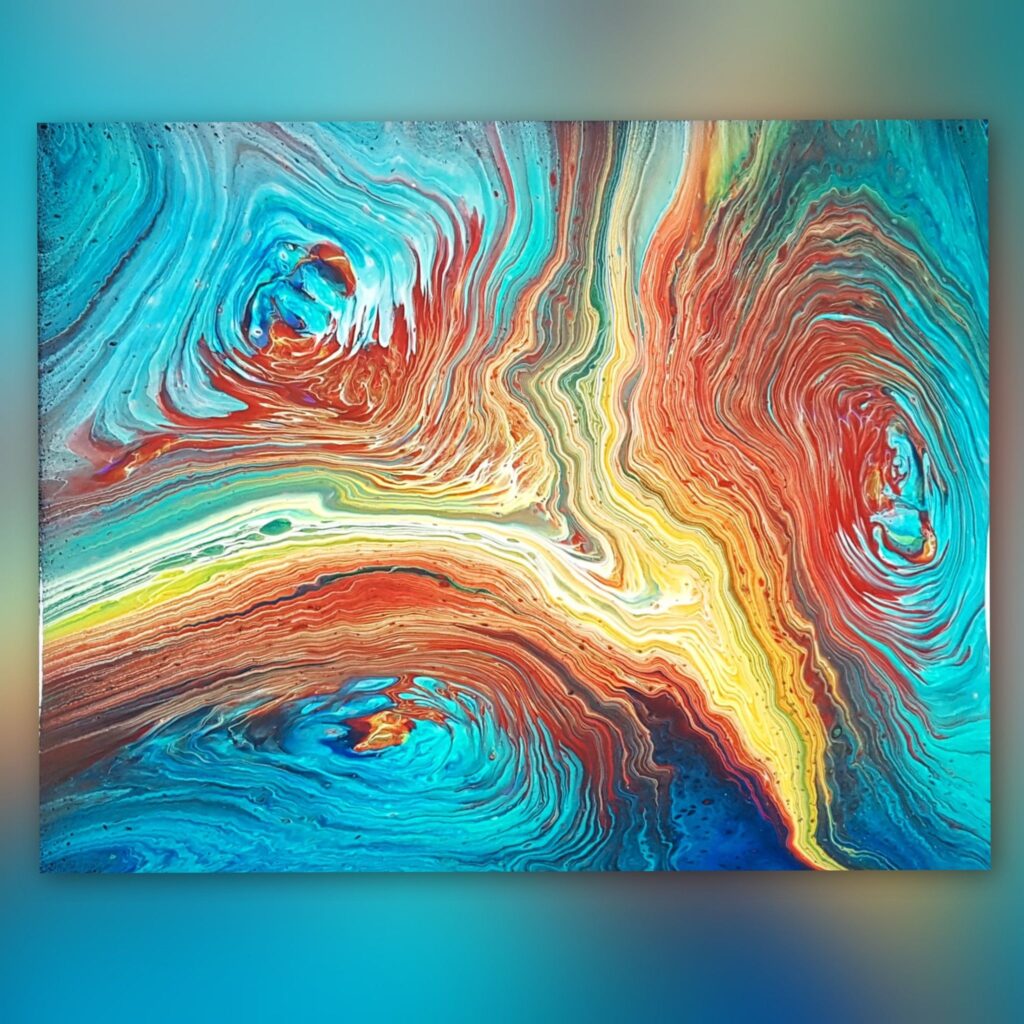 paint using dirty pour method