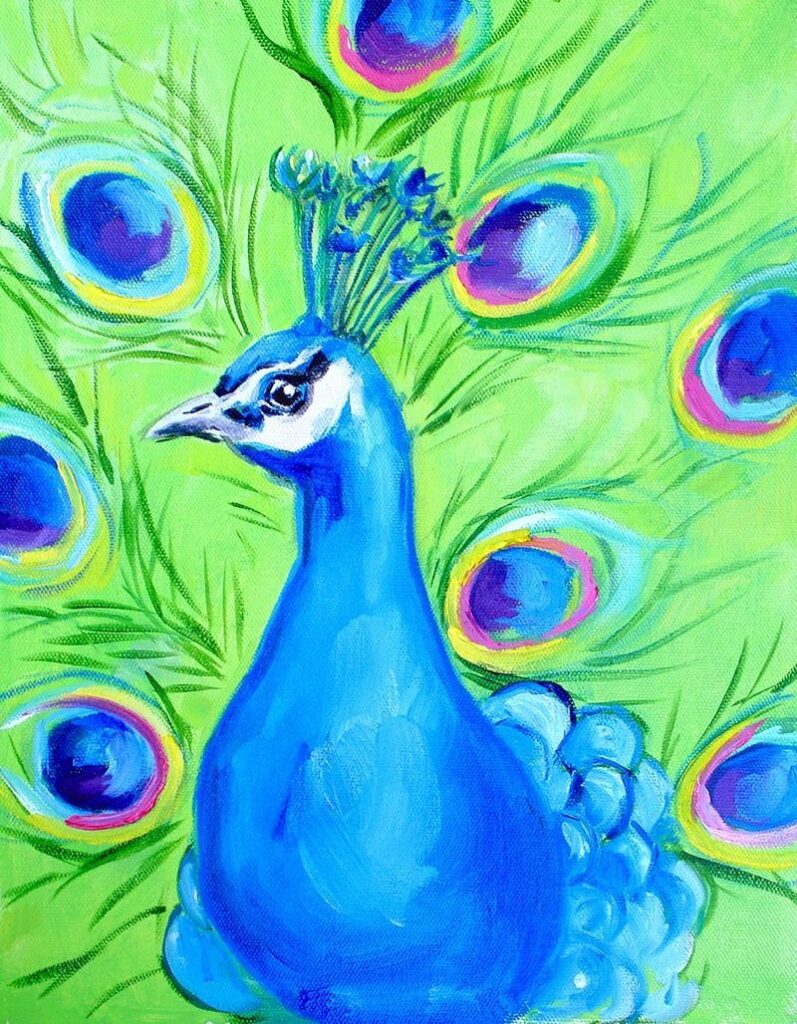 peacock painting