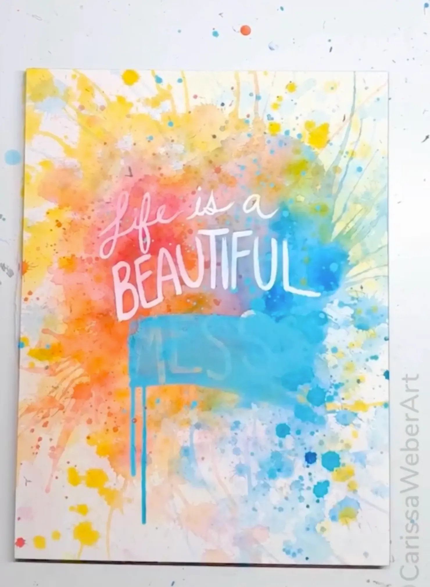 splatter watercolor technique