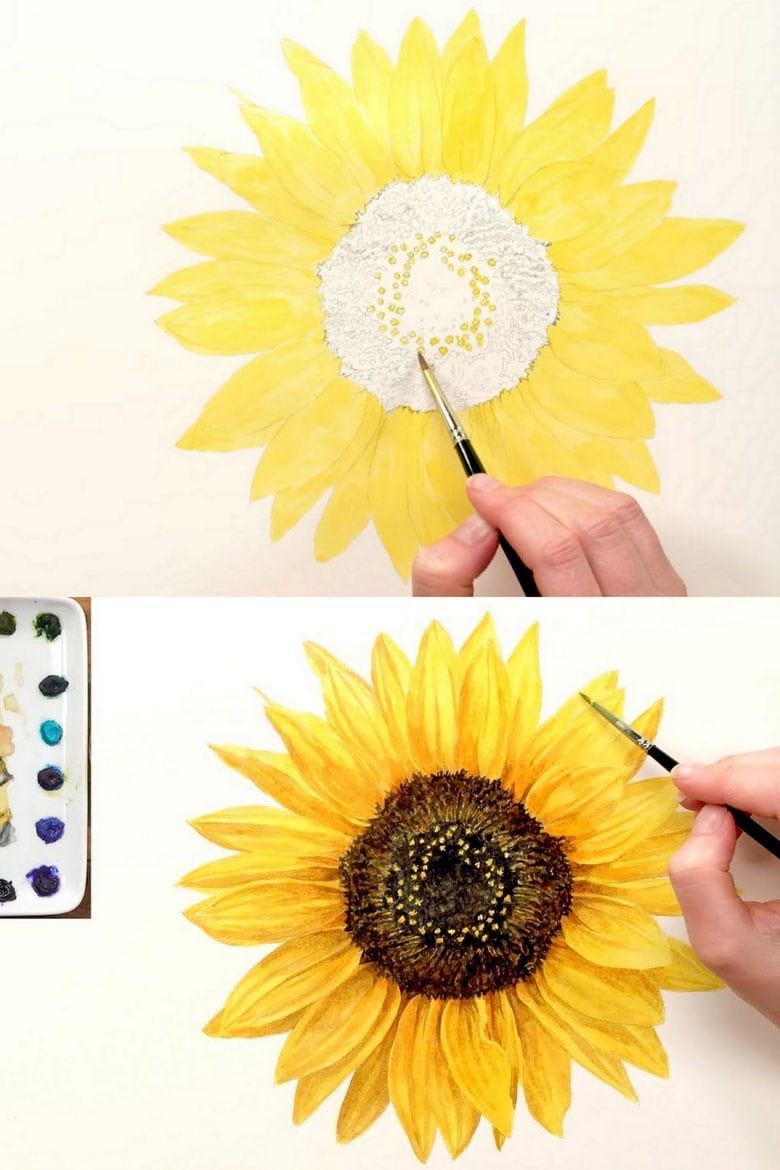 sunflowers watercolor