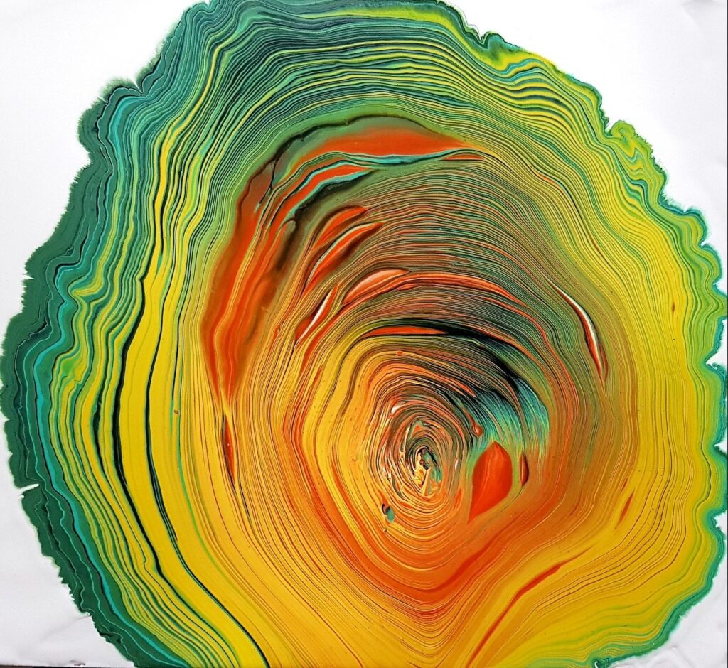 tree ring painting method