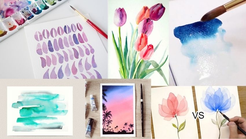 55 Easy Watercolor Painting Ideas For Beginners Jae Johns - Simple Painting Ideas With Watercolor
