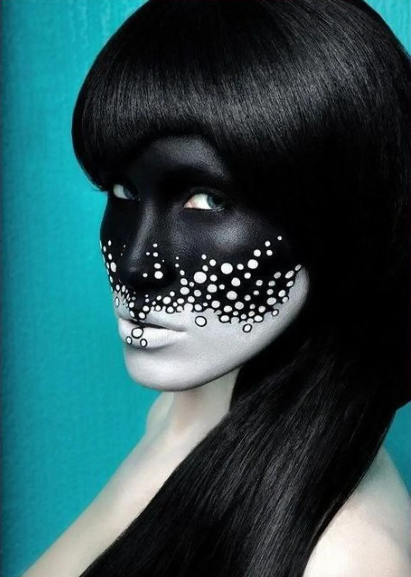 black and white face paint