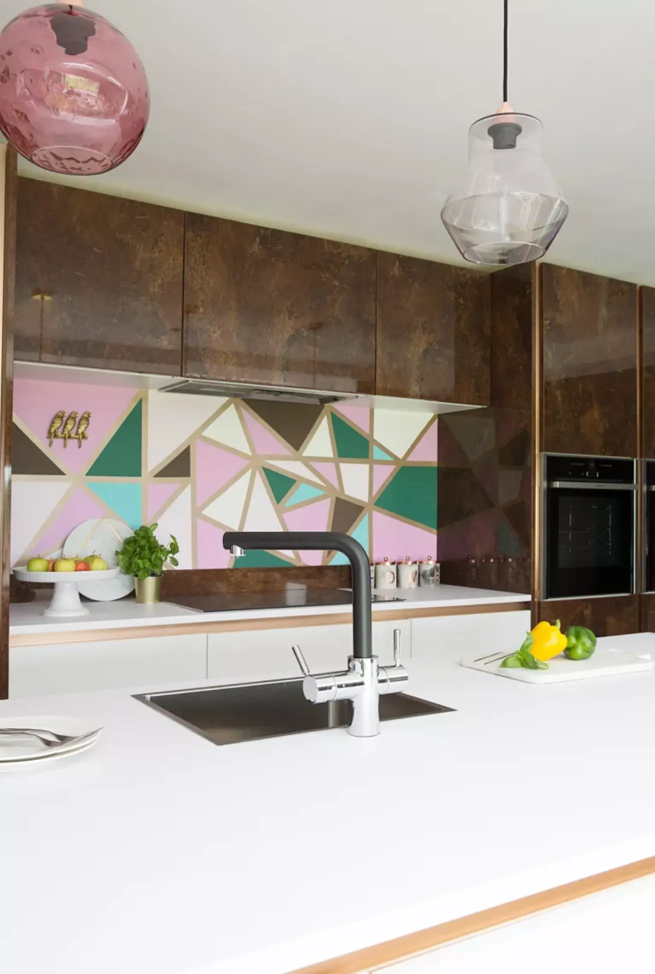 colorful kitchen splashback