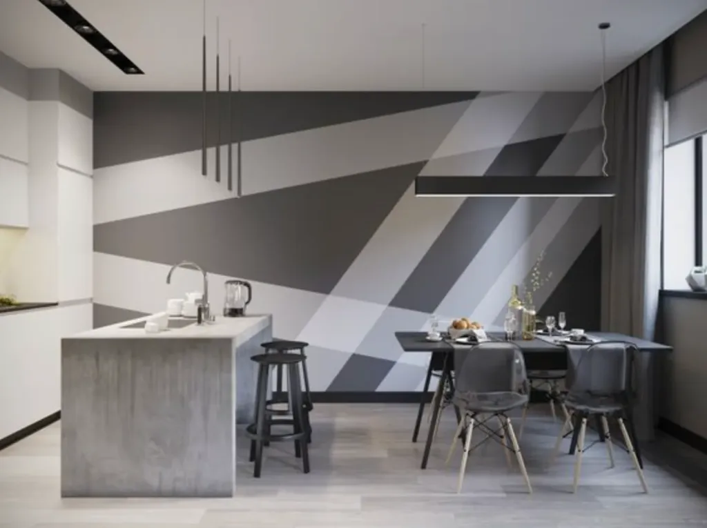 diagonal wall paint