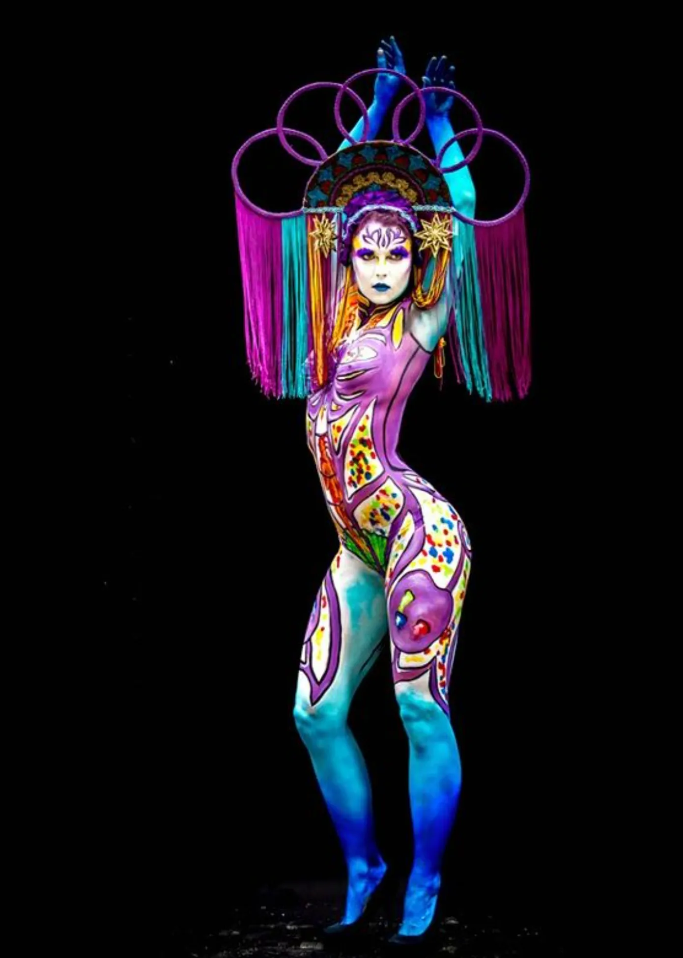 intricate body paint