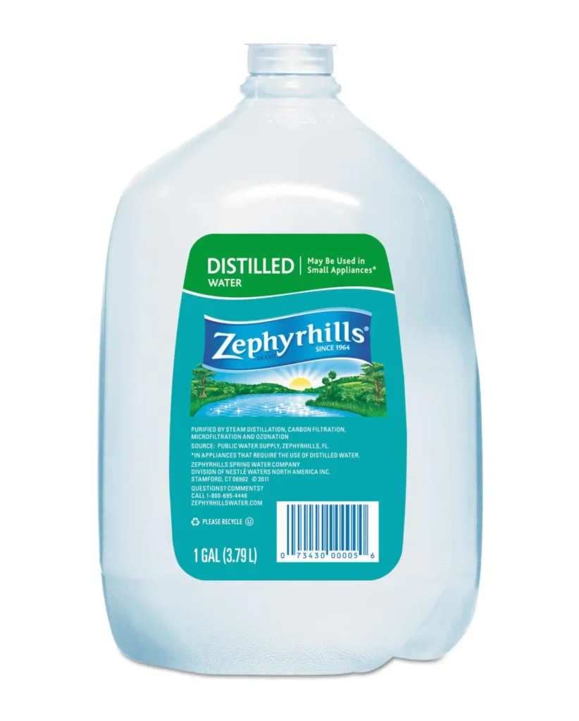 distilled water