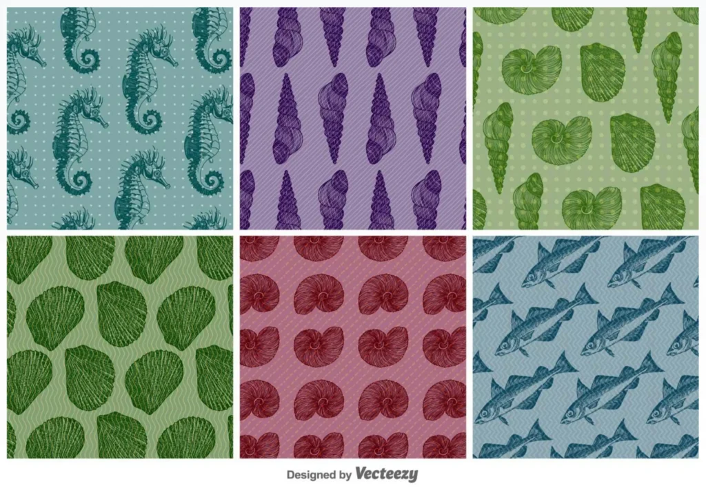 vintage aquatic patterns