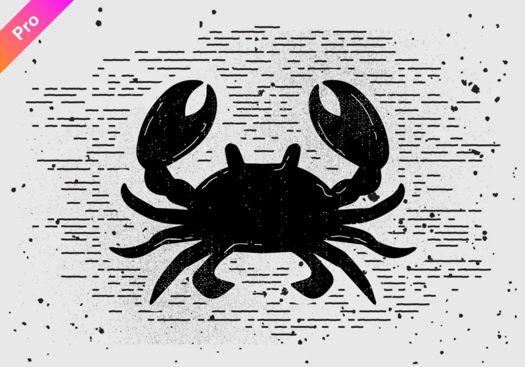 vintage crab texture