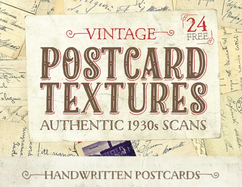 vintage postcard textures