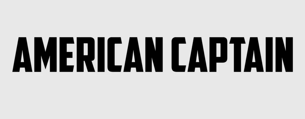 american captain font