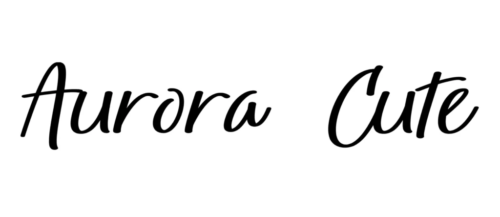 aurora cute font