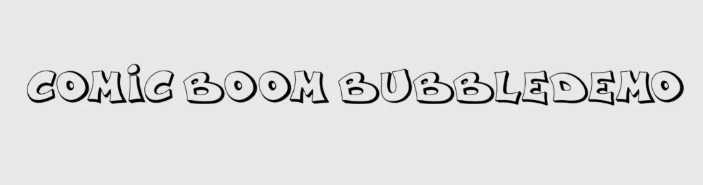 comic boom bubble font