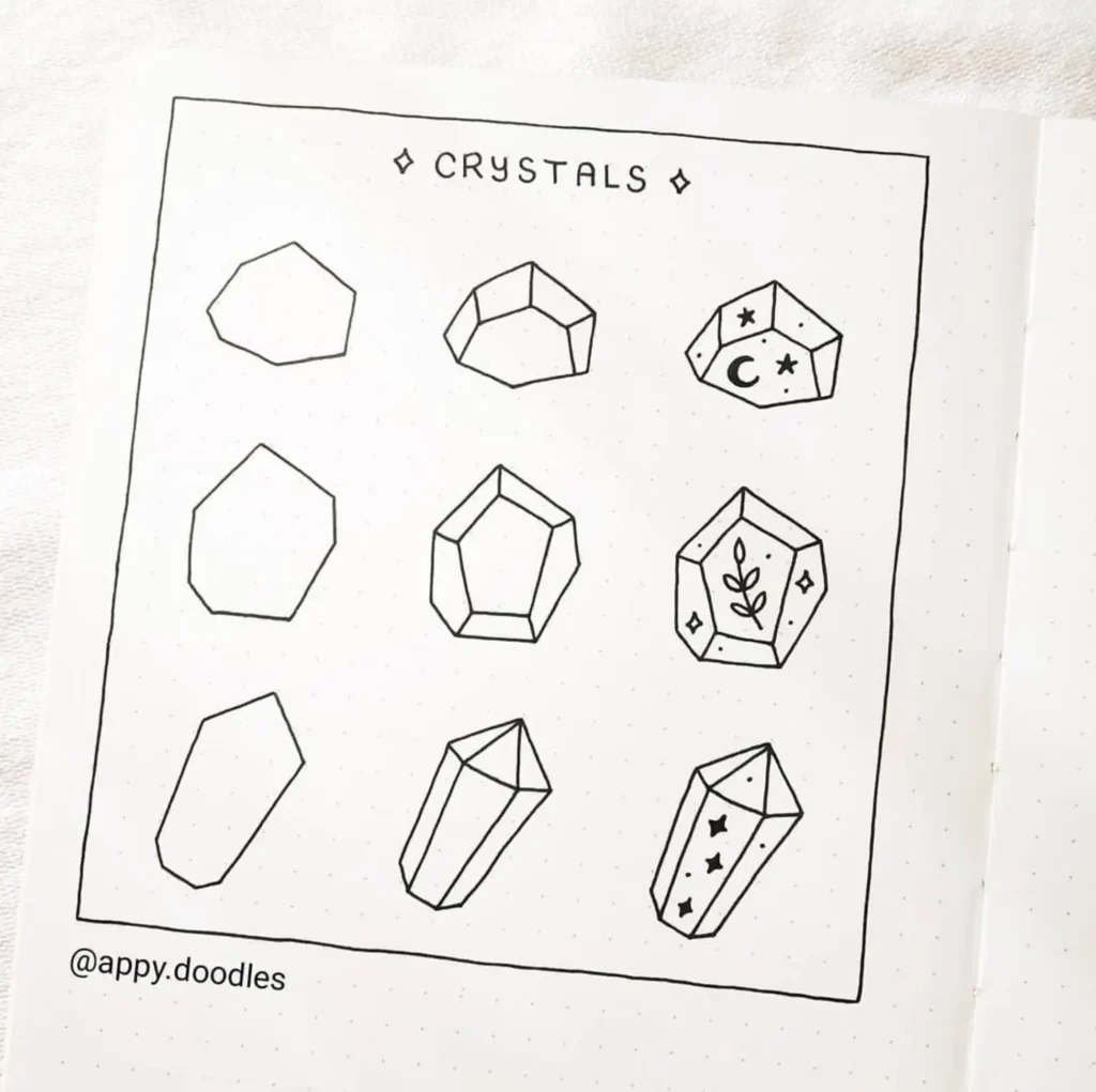 crystals doodle