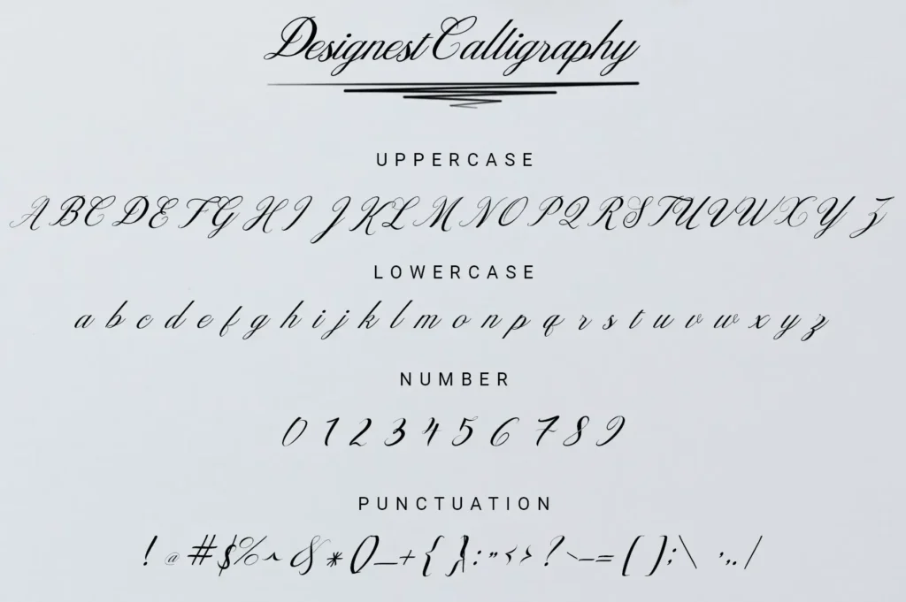 designest calligraphy font