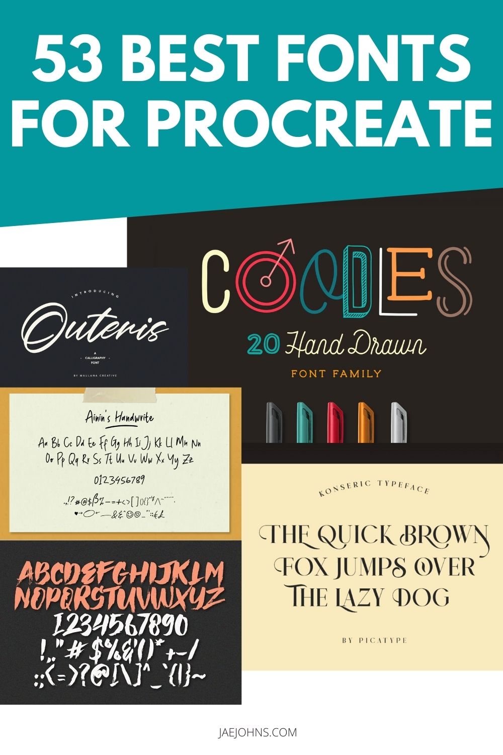 fonts for procreate