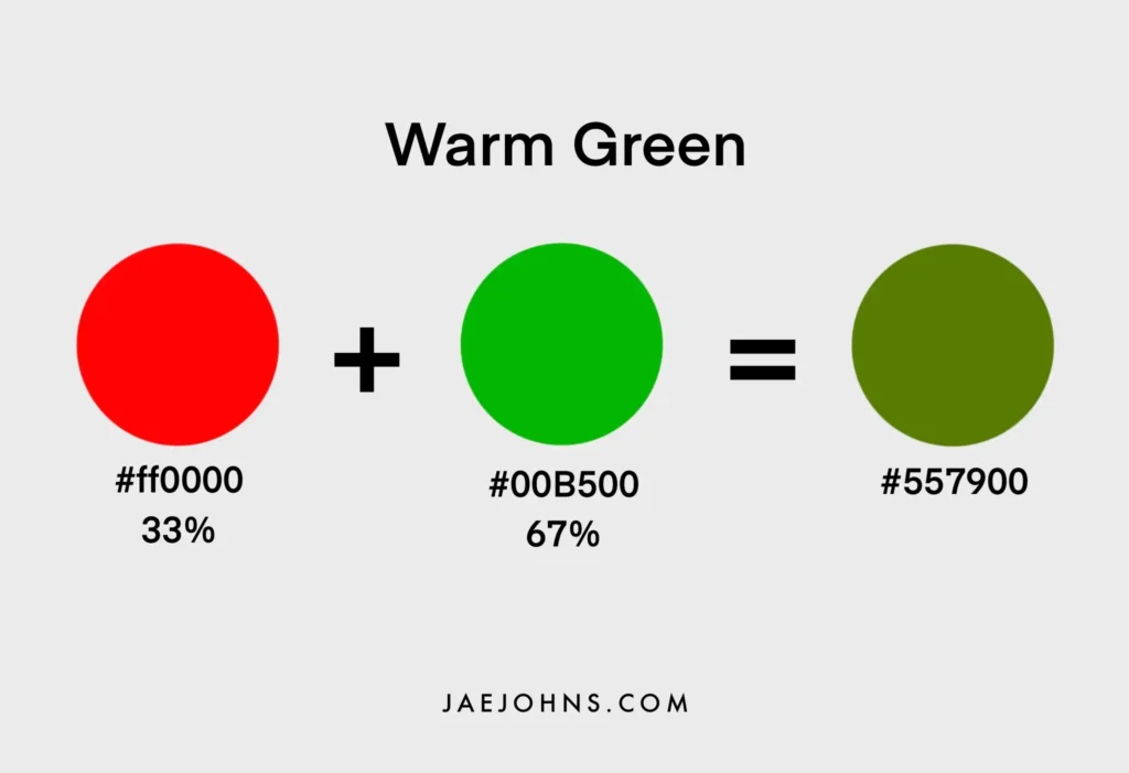 how to mix warm green