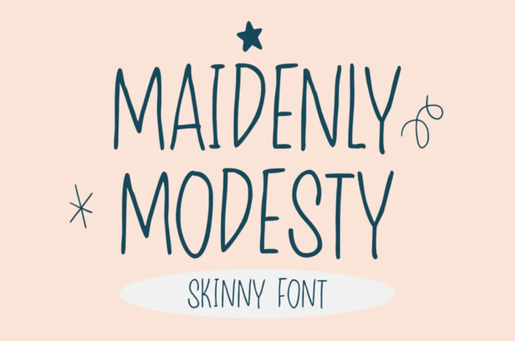 maiden modesty font