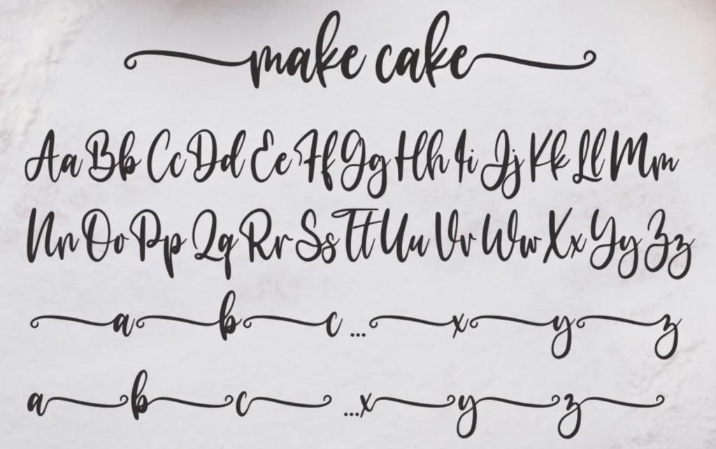 make cake font