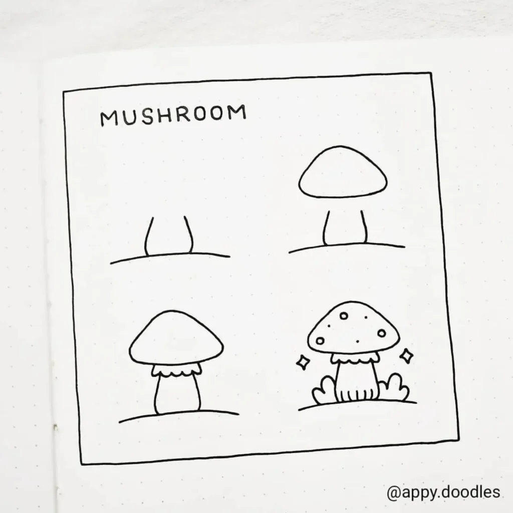 mushroom doodle