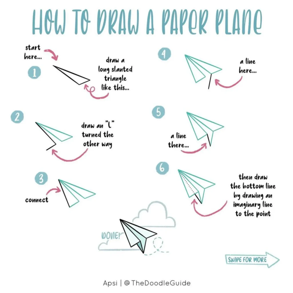 paper plane doodle