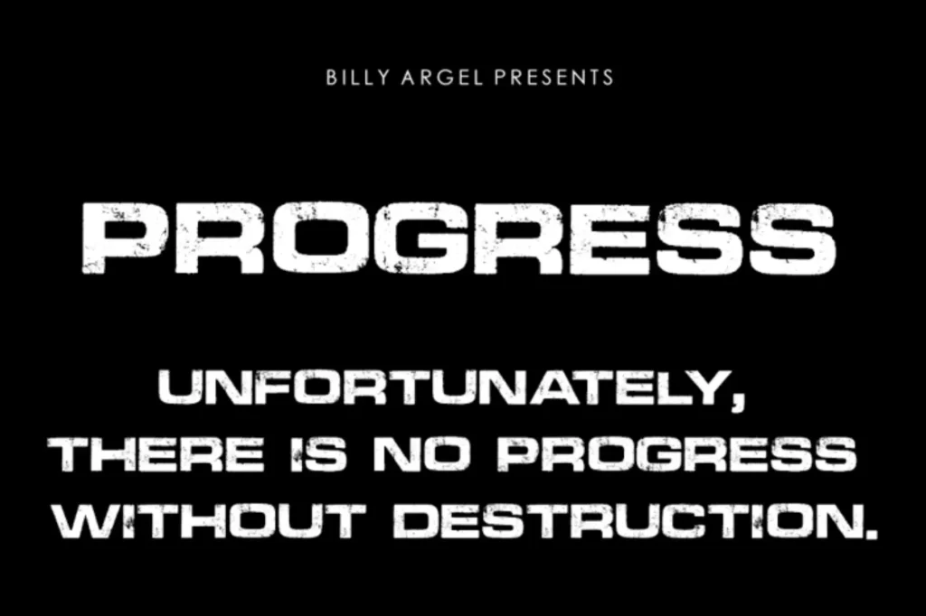 progress font