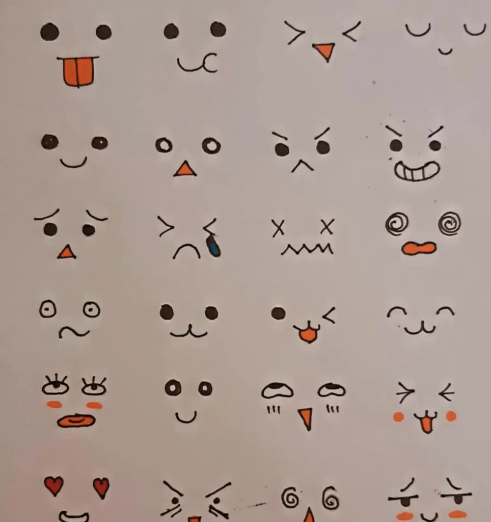 smiley faces doodles