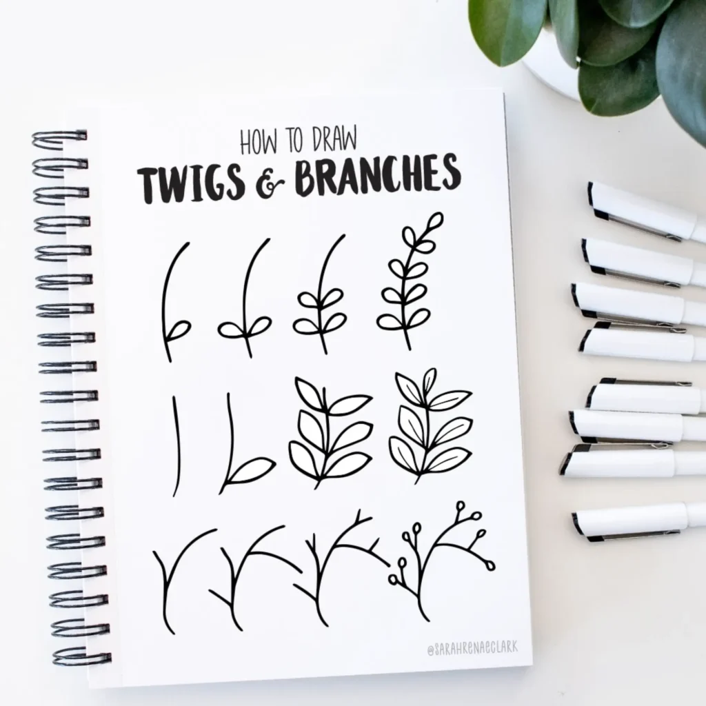 twigs and branches doodle